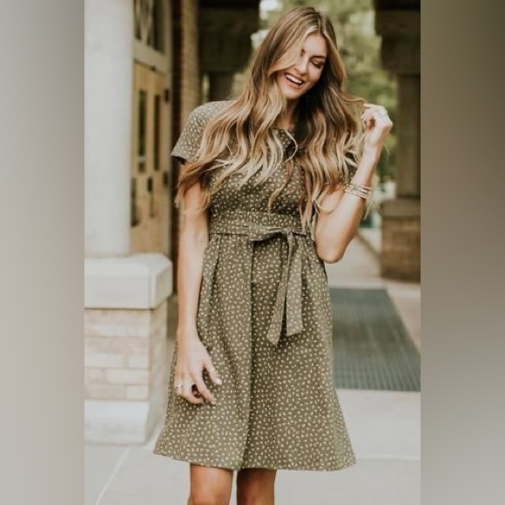 Roolee Green Floral Dress